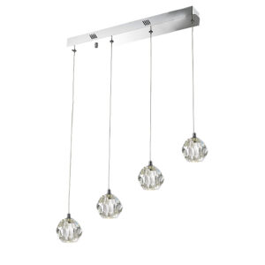 lámpara colgante moderna cristal 4 luces