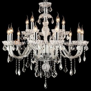 lámpara colgante clásica cristal 15 luces