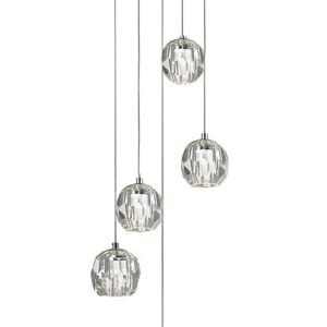 Lámpara colgante moderna de cristal 5 luces