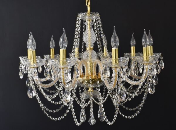 Chandelier 10 luces para comedor dorada o plateada - Imagen 2