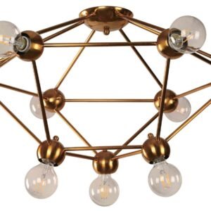 Lámpara de techo vintage dorada