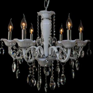Lámpara de cristal blanca elegante para comedor