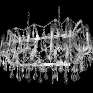 Lámpara rectangular de cristal para comedor
