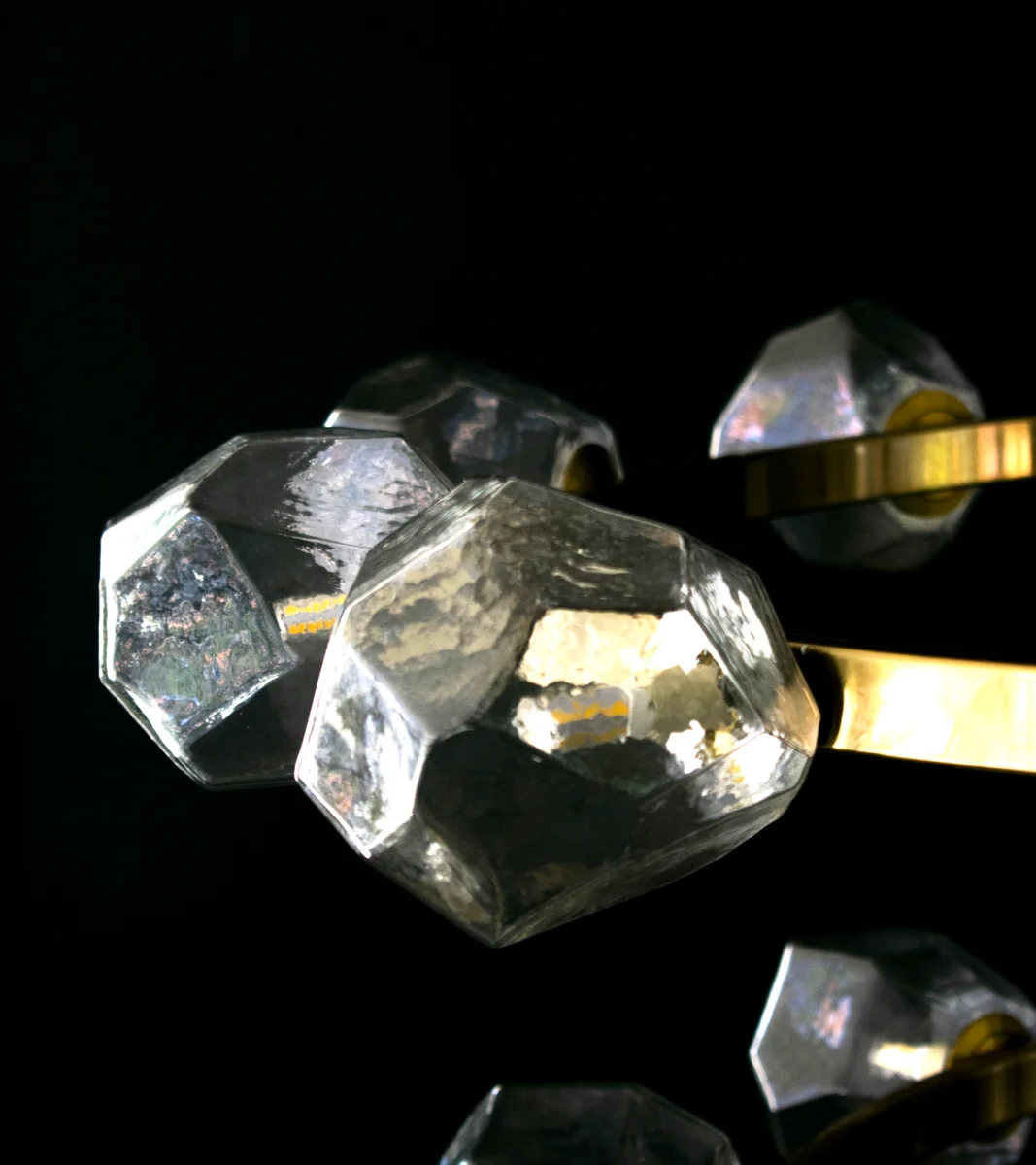 Lámpara colgante techo alto dorada - Imagen 3