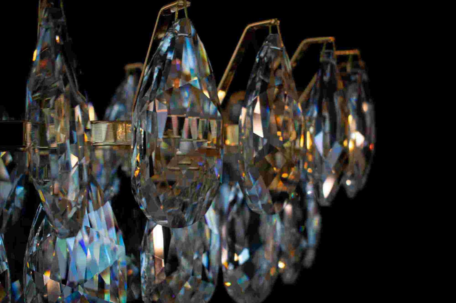 lámpara colgante redonda de cristal