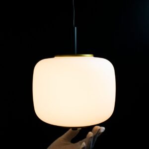 lámpara colgante moderna de vidrio opal