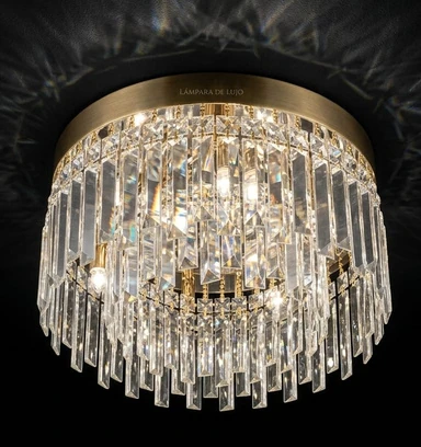 plafón de cristal cascada