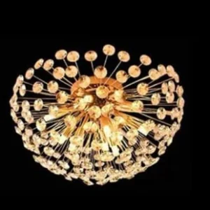 plafón sputnik dorado