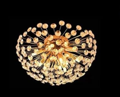 plafón sputnik dorado